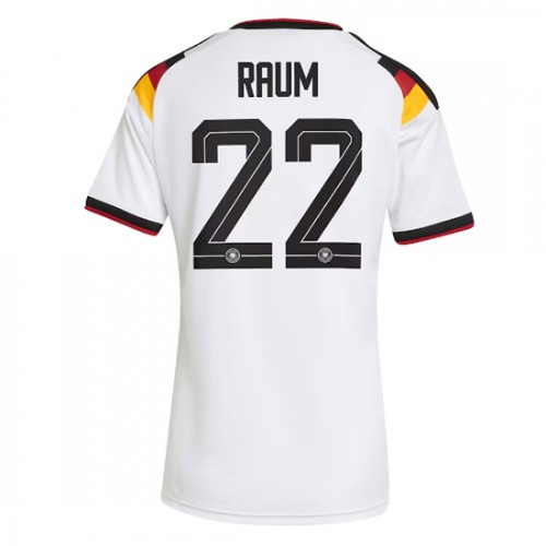 Stroje piłkarskie Niemcy David Raum #22 Koszulka Podstawowej dla damskie MŚ 2026 Krótki Rękaw